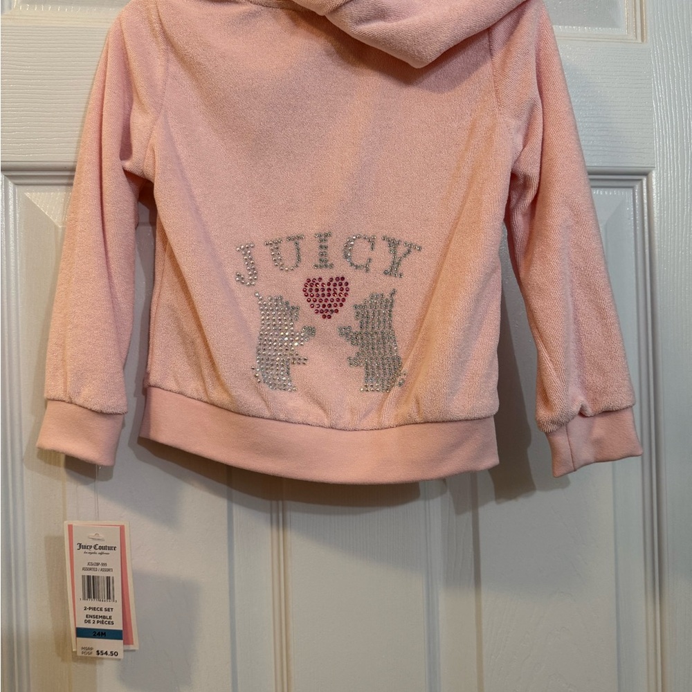 Juicy Couture Kids’ French Terry Zip Tracksuit Pink NWT